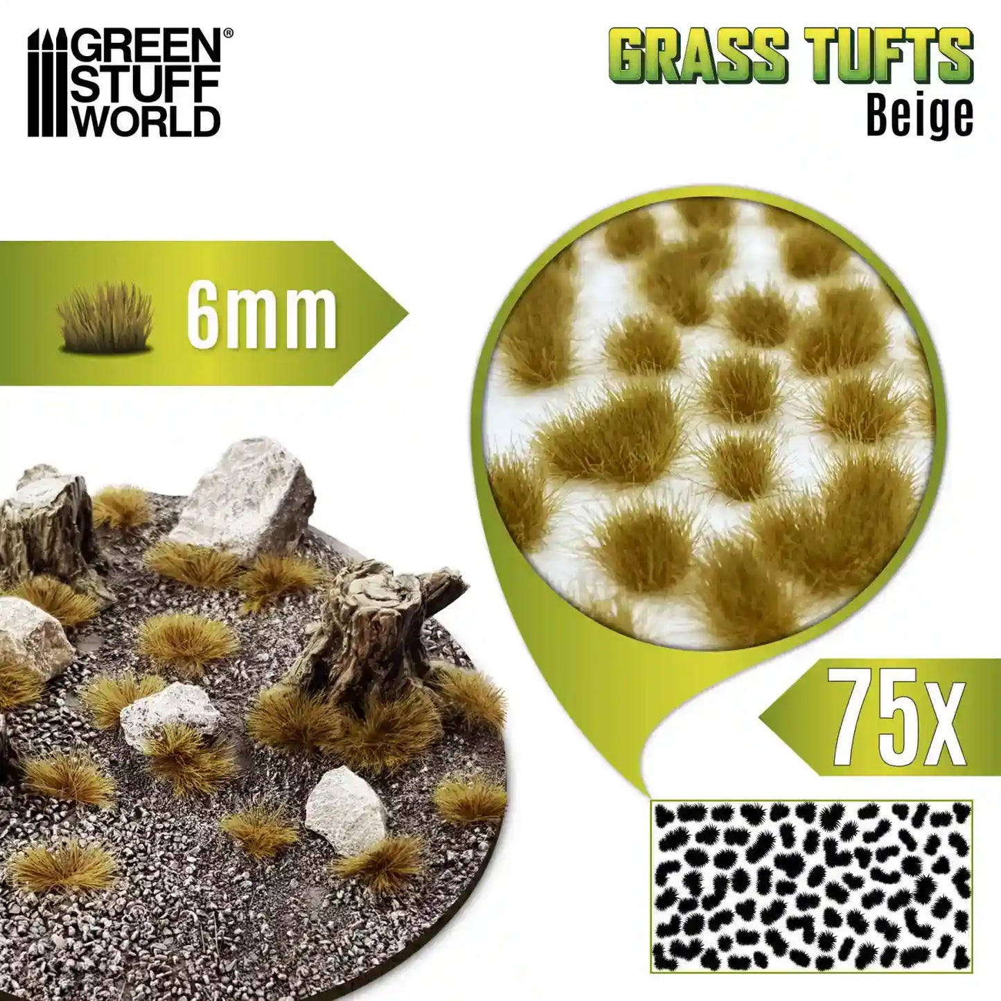 Grasbüschel - Tuft 6 mm - Beige