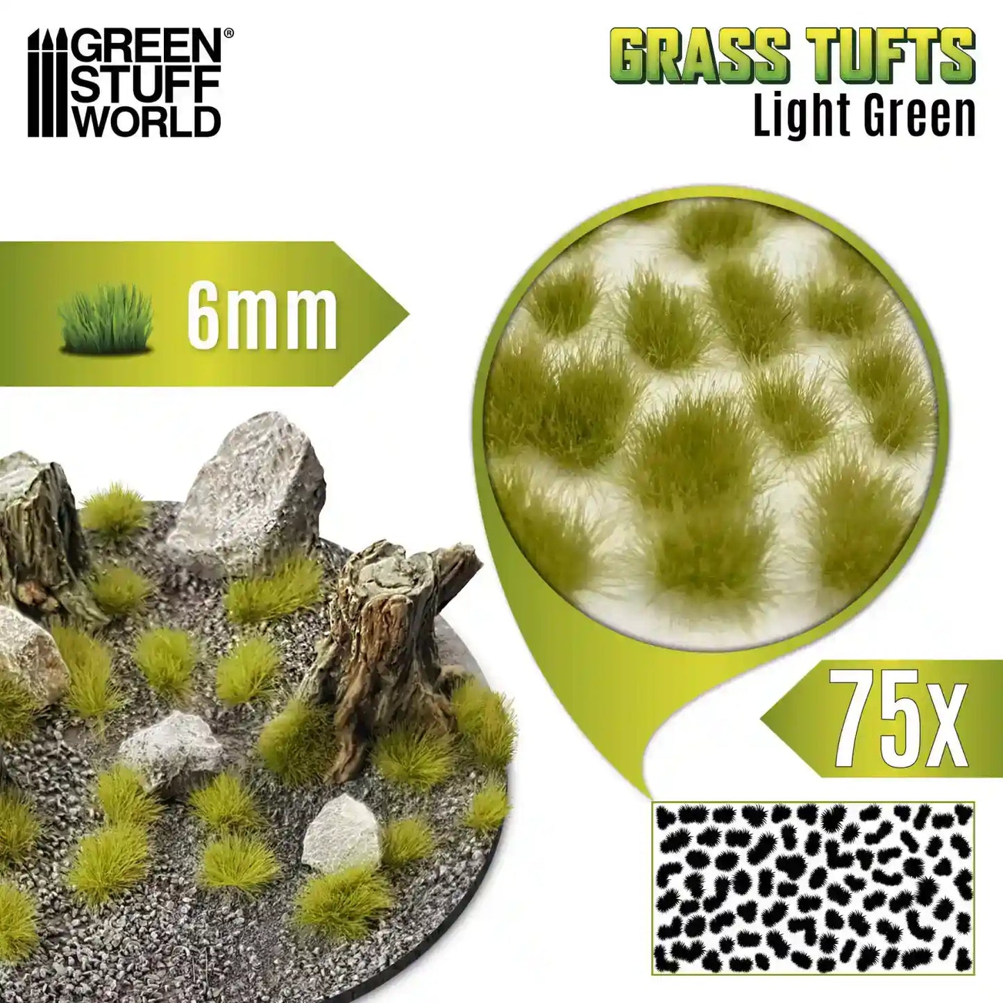 Grasbüschel - Tuft 6 mm - Hellgrün