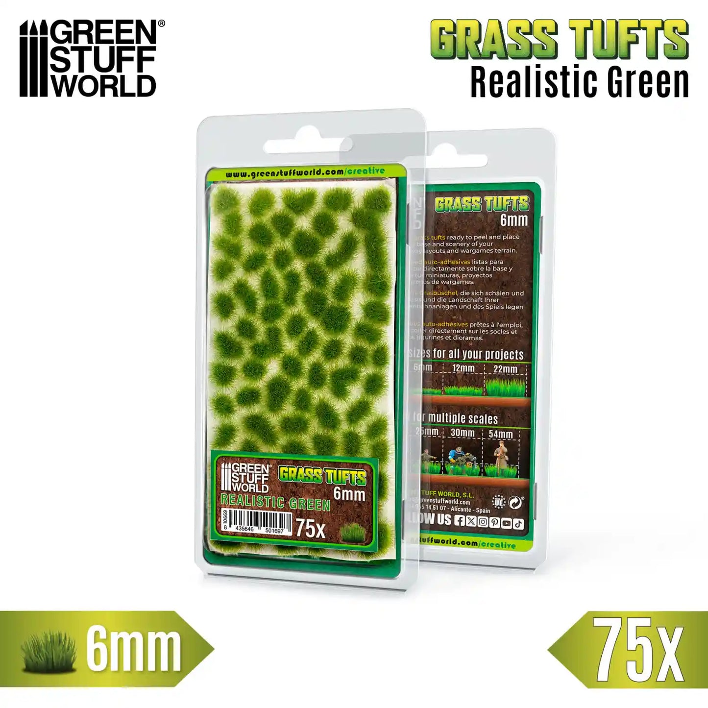 Grasbüschel - Tuft 6 mm - Realistische Grün
