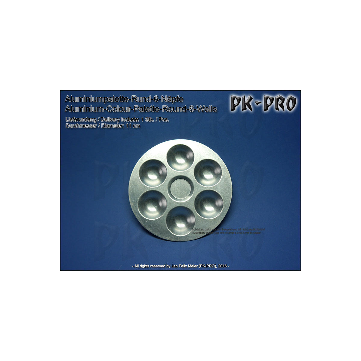 PK-Aluminiumpalette-Rund-6-Näpfe-(11cm)
