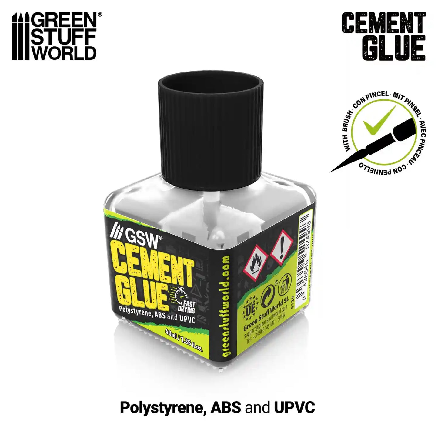 Plastikkleber mit Pinsel 40ml
